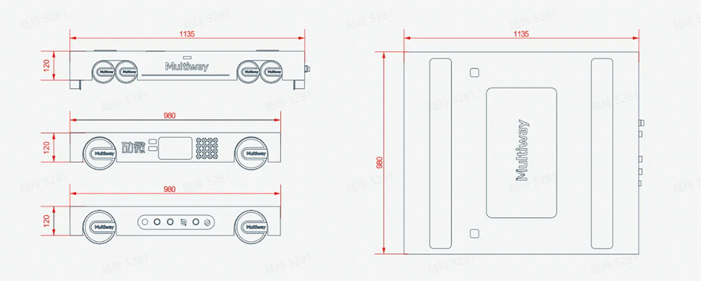 Four-way Shuttle Structure Size