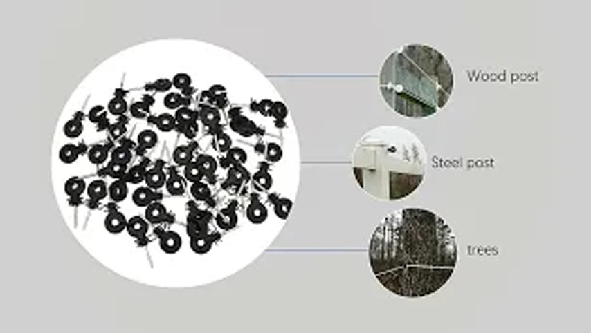 Electric Fence Insulators Wire Runing Cattle Sheep Wood Screw-in Farm Fencing Insulator