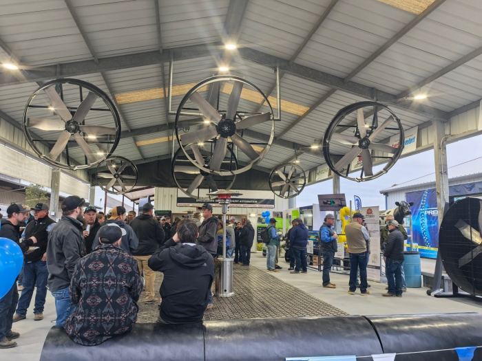 A technical showcase of Terrui's 2026 livestock equipment highlights, demonstrating the 30% energy-saving PMSM direct-drive fans and frost-free intelligent heated waterers designed for year-round ranch productivity.