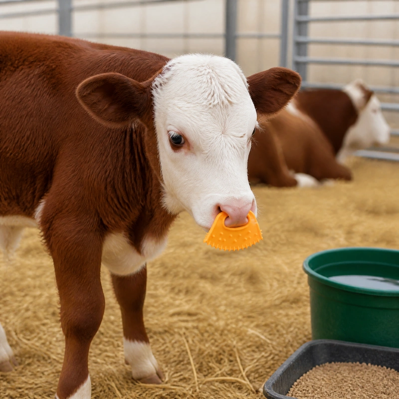 Two-step weaning program with cattle weaner worn for 4-7 days